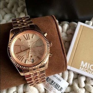 MK Women's MK5569 'Lexington' Rose Gold-Tone Watch